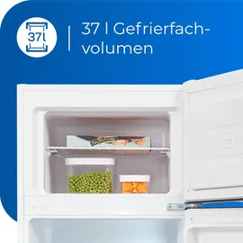 Exquisit KGC270-45-040E Kühl-Gefrierkombination (206 l, 1426 mm hoch, Weiß)