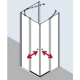 Kermi Ibiza 2000 Eckeinstiegshälfte 75 x 185 cm links I2EOL075181AK