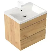 Posseik Waschbecken mit Unterschrank FELLINI 60 eiche gold 60,0 x 48,0 x 58,4 cm