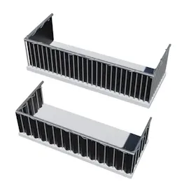 Tectake Balkonverkleidung 600 x 75 cm grau Polyethylen