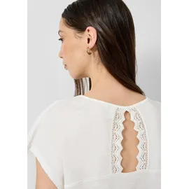 QS T-Shirt Spitzendetail Beige M