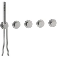 Herzbach MODUL7 PUSH Thermostat Fertigset 70.703003.1.09 3 Verbraucher Edelstahl