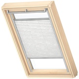 VELUX Plissee manuell FHL S06 1256S Weiß gemustert, Schiene: alu