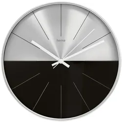 Hama Wanduhr »Sizilien« schwarz / silber Ø 30 cm schwarz