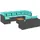 vidaXL Gartensofa-Set 10-tlg. schwarz