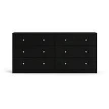 VCM ebuy24 Kommode breit mit 6 Schubladen, Schwarz