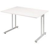 Geramöbel Schreibtisch C Fuß Flex S-617102 lichtgrau/silber