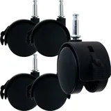 MÖBEL ROLLEN GUMMIRÄDER FÜR SCHRANK STUHL SET VON 5 STÜCK SCHWARZ MÖBEL ROLLEN G