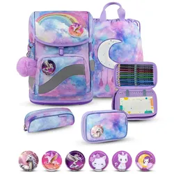 Rucksack Smarty Plus Premium Schulranzen Set 5-teile Moonlight Tasche