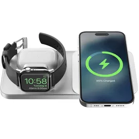 Nomad Base One Max 3-in-1 with MagSafe Silver - Silber