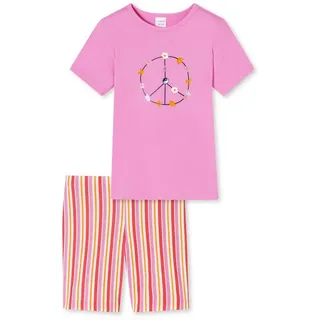 SCHIESSER Pyjama Girls World Organic Cotton in Rosa - Gr.: 128