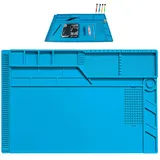 Magnetische Lötmatte, 55x 35cm Magnetische Elektronik Reparaturmatte, Silikon Lötmatte, Hitzebeständige Reparaturmatte, Antistatik Matte, für Kamera Elektronische Laptop Handy Reperatur