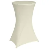 Baumarktplus Stehtischhusse Tischdecke Husse Bistrotisch Partytisch Stretch 60 cm beige