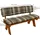 DEGAMO Bankauflage 150 x 50 x 5 cm grau/beige kariert 2-tlg.
