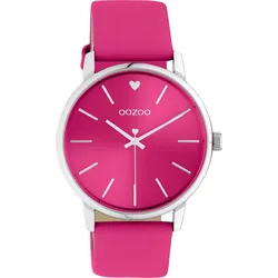 Quarzuhr OOZOO, pink, Armbanduhren, Damen, Armbanduhr, Damenuhr, Lederarmband