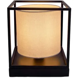 NÄVE Tischlampe Textil Weiß Schwarz