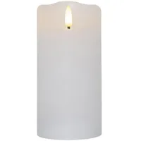 Star Trading Flamme Rustic Stumpenkerze 15 cm 7,5 cm weiß