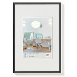 walther + design Lifestyle Kunststoff Bilderrahmen 013X018 SCHWAR