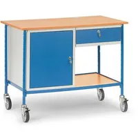 FETRA Rolltisch 5866 mit verschl. Stahlschrank und verschl. Schublade