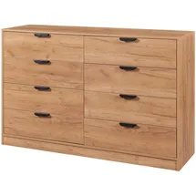 [en.casa] Kommode Varkaus 90x140x40 cm Eichenoptik