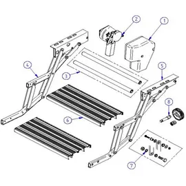 Thule Double Step 12V Alu Zahnräder und Achse Satz