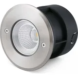 FARO SURIA Bodeneinbauleuchte Edelstahl Ø 12 cm 3W 3000K 319lm IP67 silber