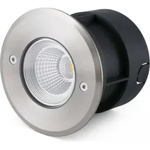 FARO SURIA Bodeneinbauleuchte Edelstahl Ø 12 cm 3W 3000K 319lm IP67 silber