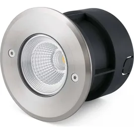 FARO SURIA Bodeneinbauleuchte Edelstahl Ø 12 cm 3W 3000K 319lm IP67 silber