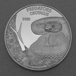 Silbermünze 1oz Klapperschlange 2020 Predators (Kongo)