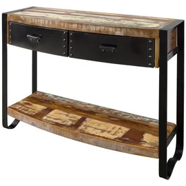 Massivmoebel24 Konsolentisch Altholz 105x35x80 mehrfarbig