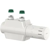 Flamco Einrohr-Ventilarmatur VARIODESIGN mit Thermostatkopf und Blende, Thermostat, Weiss