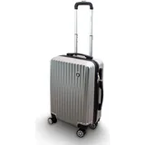 Barut Trolley Hartschalen Koffer Hartschalenkoffer Hardcase Größe M - Modell General (Silber) MS-17268 - Silber