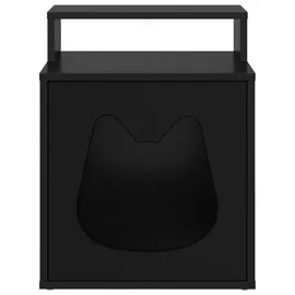 vidaXL Katzenhaus Schwarz 42,5 x 40 x 53,5 cm Holzwerkstoff