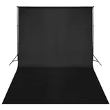 vidaXL Fotohintergrund Baumwolle Schwarz 500 x 300 cm