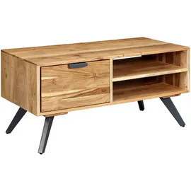 KADIMA DESIGN Couchtisch 95x45x45 cm Akazie Wohnzimmertisch Massivholz Rechteckig, | Gr.: onesize