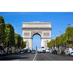 Fototapete PAPERMOON "Arc de Trio", bunt (mehrfarbig), B:4,5m L:2,8m, Vlies, Tapeten