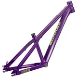 BSFHQS Mountainbike Hardtail Rahmen 26er 12.9 Zoll DJ/4X Dirt Jump Bike Rahmen Aluminiumlegierung Scheibenbremsrahmen BSA BB73mm, 10x135mm Offenes Gehäuse, Singlespeed-Ausfallende(Purple)