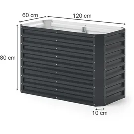Oskar OK-Living Hochbeet 120 x 60 x 80 cm Anthrazit