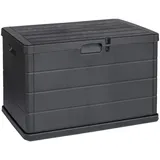 XXXLutz Xxxl Kissenbox, Anthrazit, Kunststoff, Holzoptik, 55x52x79 cm, Made in Italy, Deckel aufklappbar, recycelbar, absperrbar, Aufbewahrung & Schutzhüllen, Gartenboxen