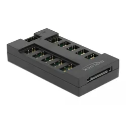 Delock RGB LED-Licht-Hub - 10 Ports - Schwarz
