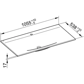 Keuco Edition 11 Einbauwaschtisch 105,5 x 53,8 cm (31150311001)