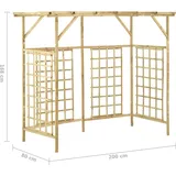 vidaXL Pergola für 3 Mülltonnen Kiefernholz Imprägniert