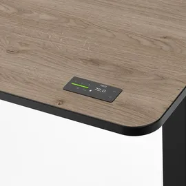Yaasa Schreibtisch Desk Pro 160 x 80 cm Eiche dunkel/Schwarz