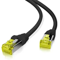 Helos Patchkabel, S/FTP, RJ-45/RJ-45, 0.5m, schwarz (118162)