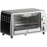 HOMCOM - Minibackofen - 36,5L x 26B x 22H cm - silber