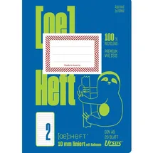 Ursus Ursus® Schulheft, OE.2 A5, 20 Blatt 80g/qm 10mm liniert mit Rahmen,