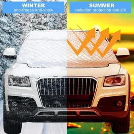 luxuskollektion Frontscheibenabdeckung Auto Winter Magnet 2 St. 193x126 cm