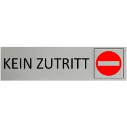 CombiCraft Aluminium Türschild Kein Zutritt 165x45mm mit 3M-Tape