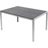 Mojawo Gartentisch 180 x 90 x 74 cm Silber/Grau