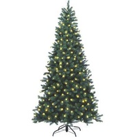 Xenotec PE-BM240 Künstlicher Weihnachtsbaum mit Beleuchtung Tanne LED Grün mit Ständer